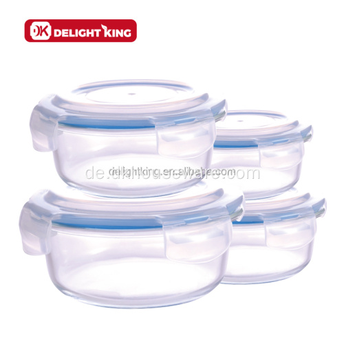 Hohe Borosilikat 10pcs Glas-Lebensmittel-Container-Lunchkasten